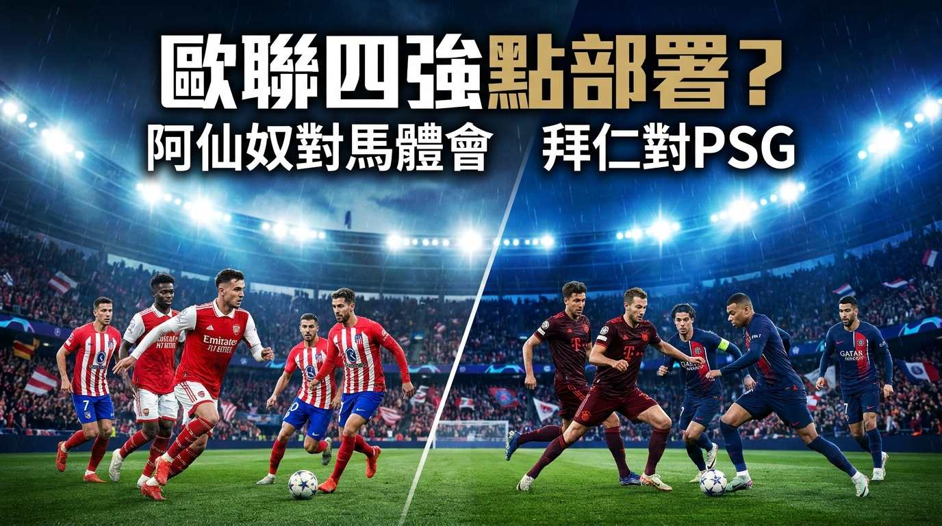 歐聯四強點部署?阿仙奴對馬體會、拜仁對PSG前瞻|香港球迷賽前最應該留意乜
